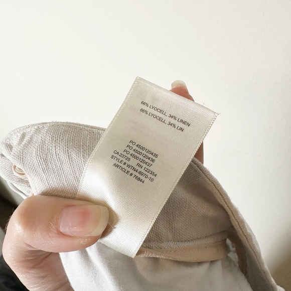Wilfred Aritzia Sparks Pant Trouser Linen Blend Grey 10 - Picture 5 of 6